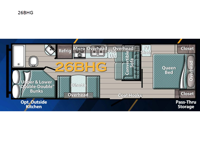 Yellowstone Classic 26BHG Floorplan Image