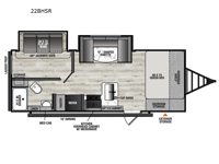 Clipper 6K Series 22BHSR Floorplan Image