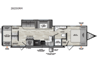 Clipper 6K Series 282DORM Floorplan Image