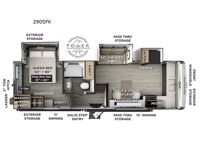 Rockwood Signature 290SFK Floorplan Image