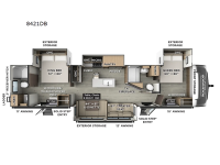 Rockwood Signature 8421DB Floorplan Image
