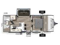 Cherokee Alpha Wolf 21RB Floorplan Image