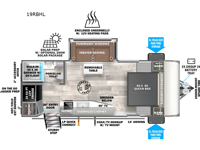 Wildwood Heritage Glen Hyper-Lyte 19RBHL Floorplan Image