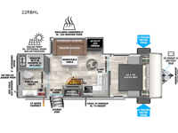 Wildwood Heritage Glen Hyper-Lyte 22RBHL Floorplan Image