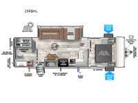 Wildwood Heritage Glen Hyper-Lyte 25RBHL Floorplan Image