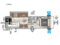 Wildwood Heritage Glen Hyper-Lyte 27RKHL Floorplan Image