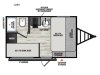 Clipper 3K Series 12BH Floorplan Image