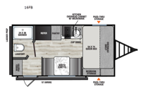 Clipper 3K Series 16FB Floorplan Image