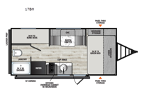 Clipper 3K Series 17BH Floorplan Image