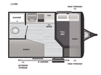 Hideout Mini 123BB Floorplan Image