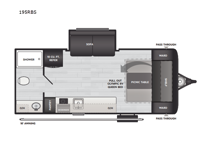 Hideout Mini 195RBS Floorplan Image