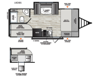 Clipper 4K Series 18DBS Floorplan Image