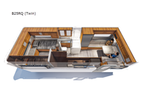 Bigfoot 2500 Series B25RQ (Twin) Floorplan Image