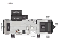 Cougar Western Elevation 25RDWE Floorplan Image