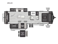 Cougar Western Elevation 29RLWE Floorplan Image