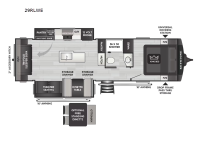 Cougar Western Elevation 29RLWE Floorplan Image