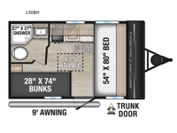 Sportsmen Classic 130BH Floorplan Image