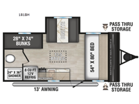 Sportsmen Classic 181BH Floorplan Image