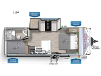 Campsite Ultra 21DF Floorplan Image