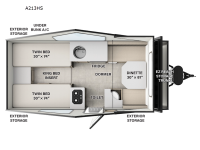 Rockwood Hardside Series A213HS Floorplan Image