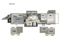 Cherokee Wolf Pack 397STAY Floorplan Image