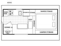 Northstar Pop-Up 850SC Floorplan Image