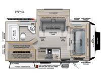 Overland Series 191MSL Floorplan Image