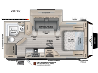 Overland Series 201FBQ Floorplan Image