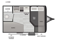 Springdale Mini 1230BB Floorplan Image