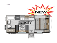 Arctic Fox Edge 22GT Floorplan Image