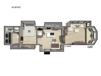 Cedar Creek Cottage Fifth Wheels 413FWC Floorplan Image