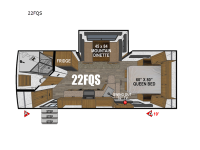 Timber Ridge Titanium Series 22FQS Floorplan Image