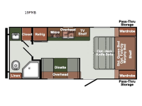 Gulf Breeze SVT 19FMB Floorplan Image
