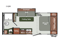 Gulf Breeze SVT 21QBS Floorplan Image