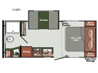 Gulf Breeze SVT 21QBD Floorplan Image