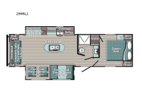Trailmaster Supreme Series 299RLI Floorplan Image