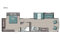 Trailmaster Lodge Series 34FLS Floorplan Image
