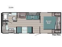 Trailmaster Ultra-Lite 221RK Floorplan Image