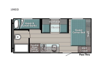Trailmaster Super Lite 199DD Floorplan Image