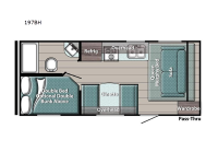 Trailmaster Super Lite 197BH Floorplan Image
