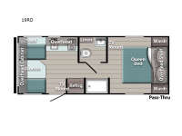 Trailmaster Super Lite 19RD Floorplan Image