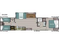 Trailmaster Lodge Series 391DBH Floorplan Image