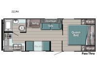 Kingsport Ultra Lite 221RK Floorplan Image