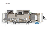 Cascade 301BHC Floorplan Image