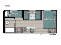 Conquest Super Lite 199DD Floorplan Image