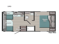 Conquest Super Lite 19RD Floorplan Image