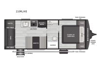 Hideout 210RLWE Floorplan Image