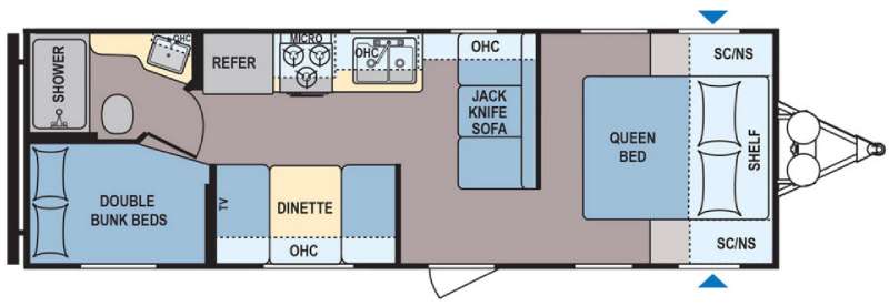 Floorplan - 2017 Dutchmen RV Coleman Lantern Series 274BH