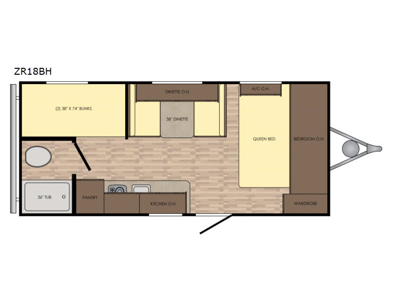 Used 2017 CrossRoads RV Zinger Z1 Series Lite ZR18BH Travel