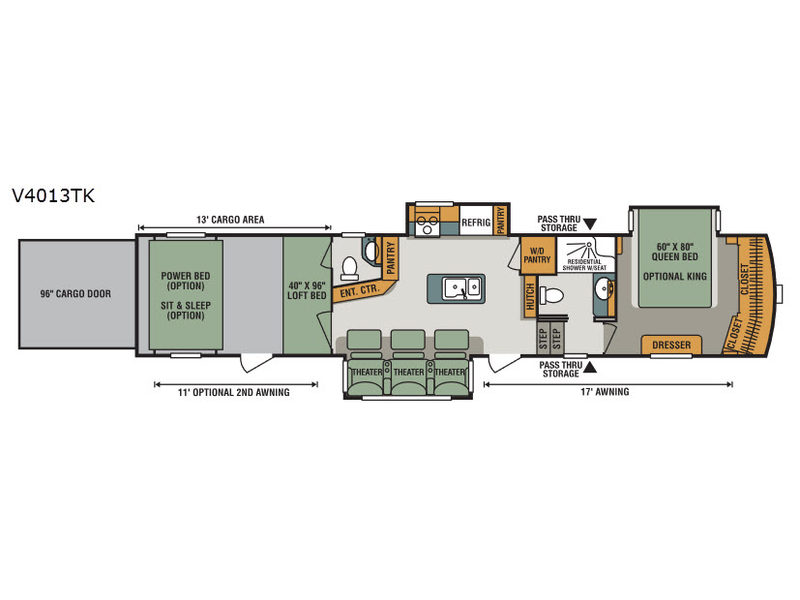 りゅかページ Used 2017 KZ Venom 4013TK Toy Hauler Fifth Wheel at Bish's RV